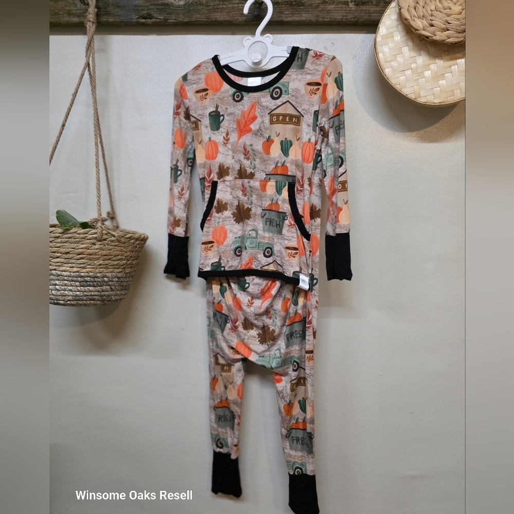 Colorful Fall-Themed Pajama Set